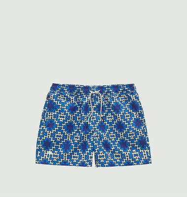 Swim shorts fancy pattern Azul