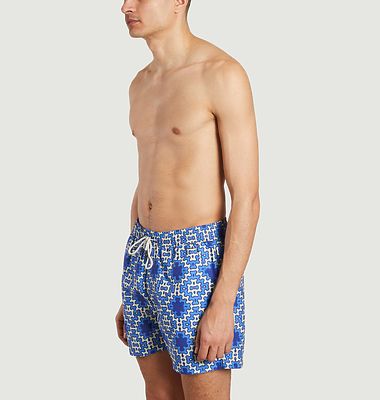 Swim shorts fancy pattern Azul
