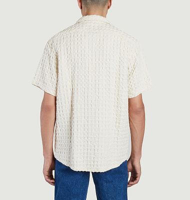 Loose-fitting blouse in waffle cotton Cuba