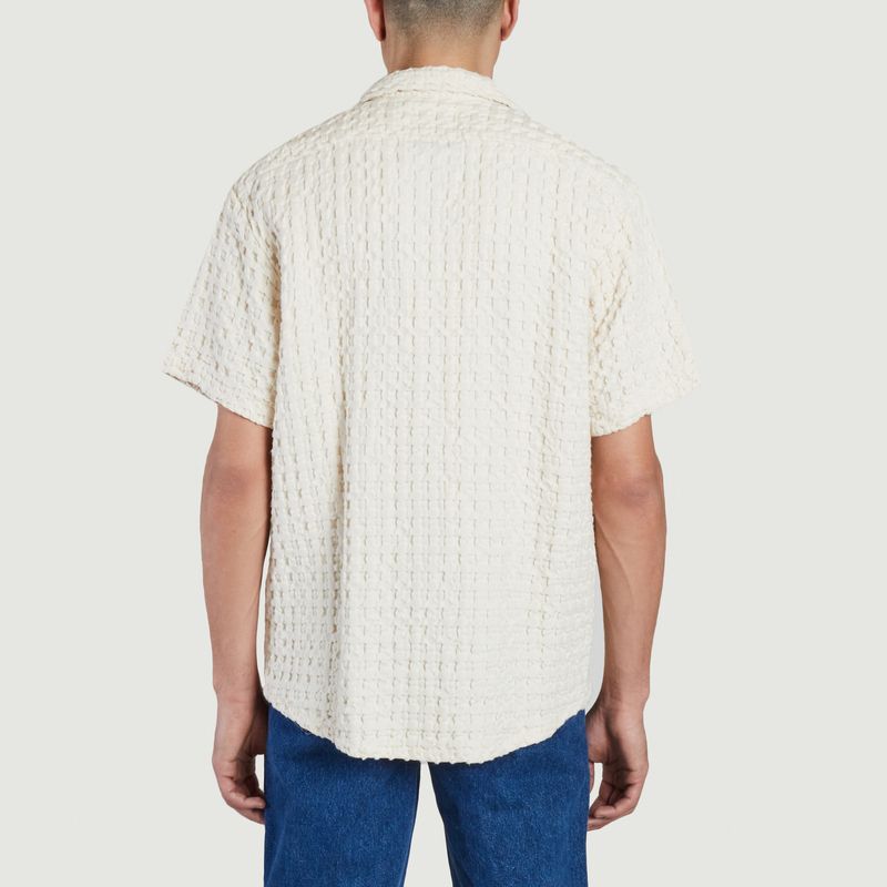 Loose-fitting blouse in waffle cotton Cuba - OAS company