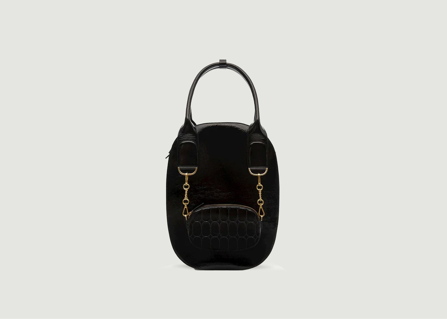 Roomy Patent Leather Tote - Octogony