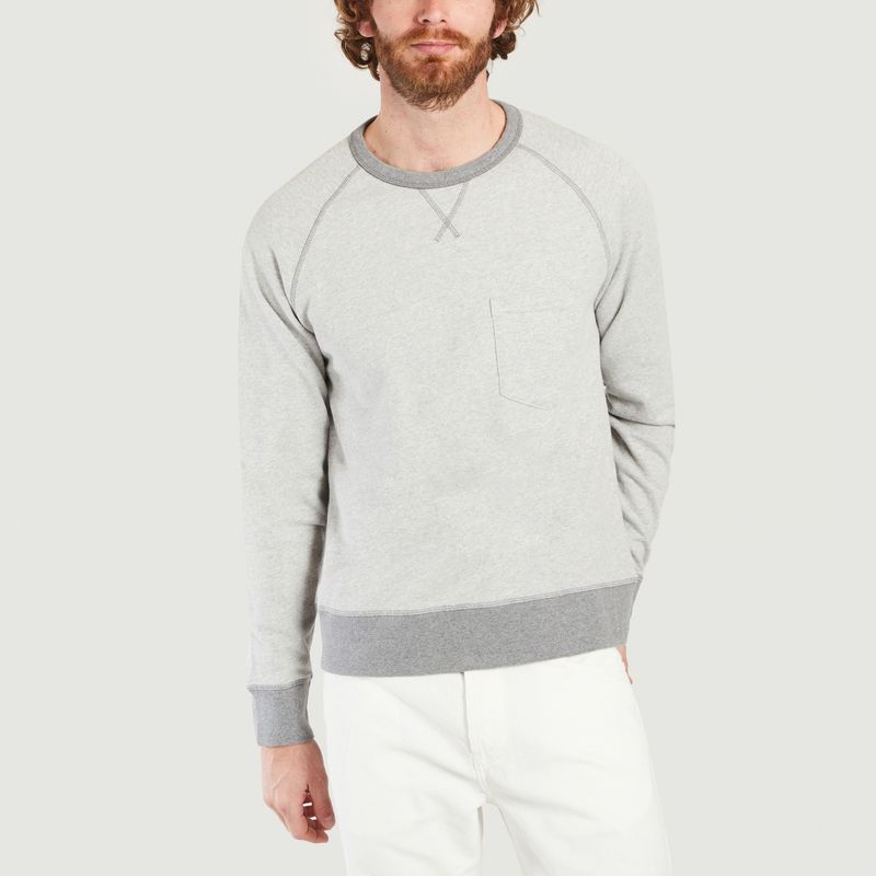 Sweatshirt bicolore en coton Chris - Officine Générale