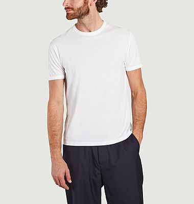 Lyocell and cotton round neck T-shirt