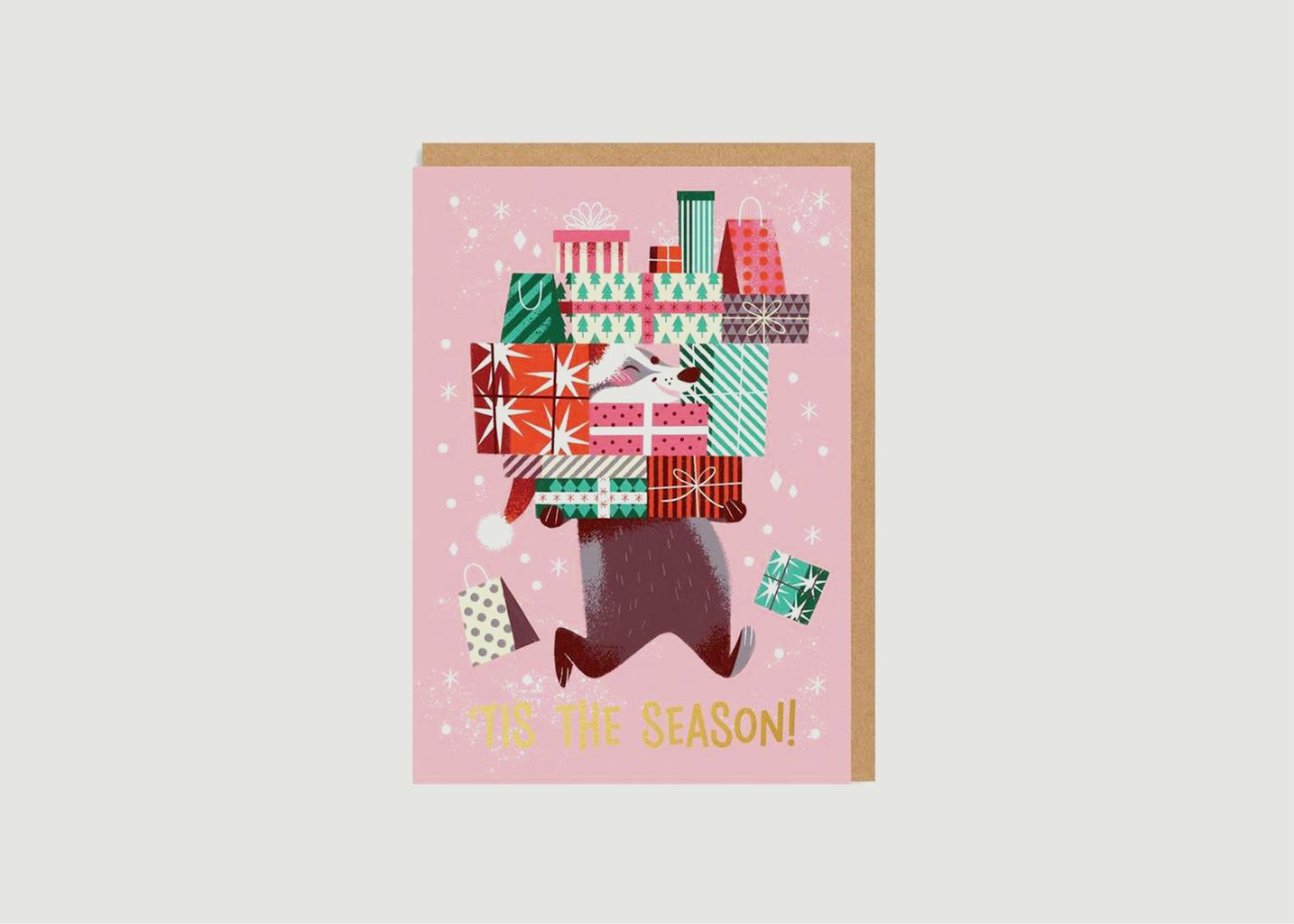 Tis The Season Badger Card - OHH DEER