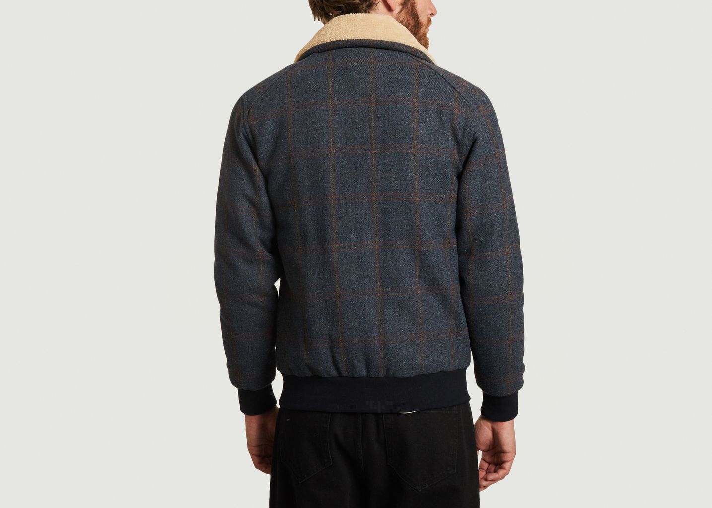Blouson en laine à carreaux avec col effet fourrure Wander - Olow