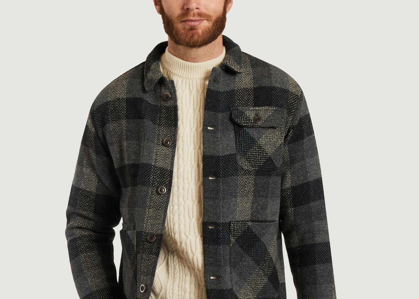 1981 check wool jacket - Olow