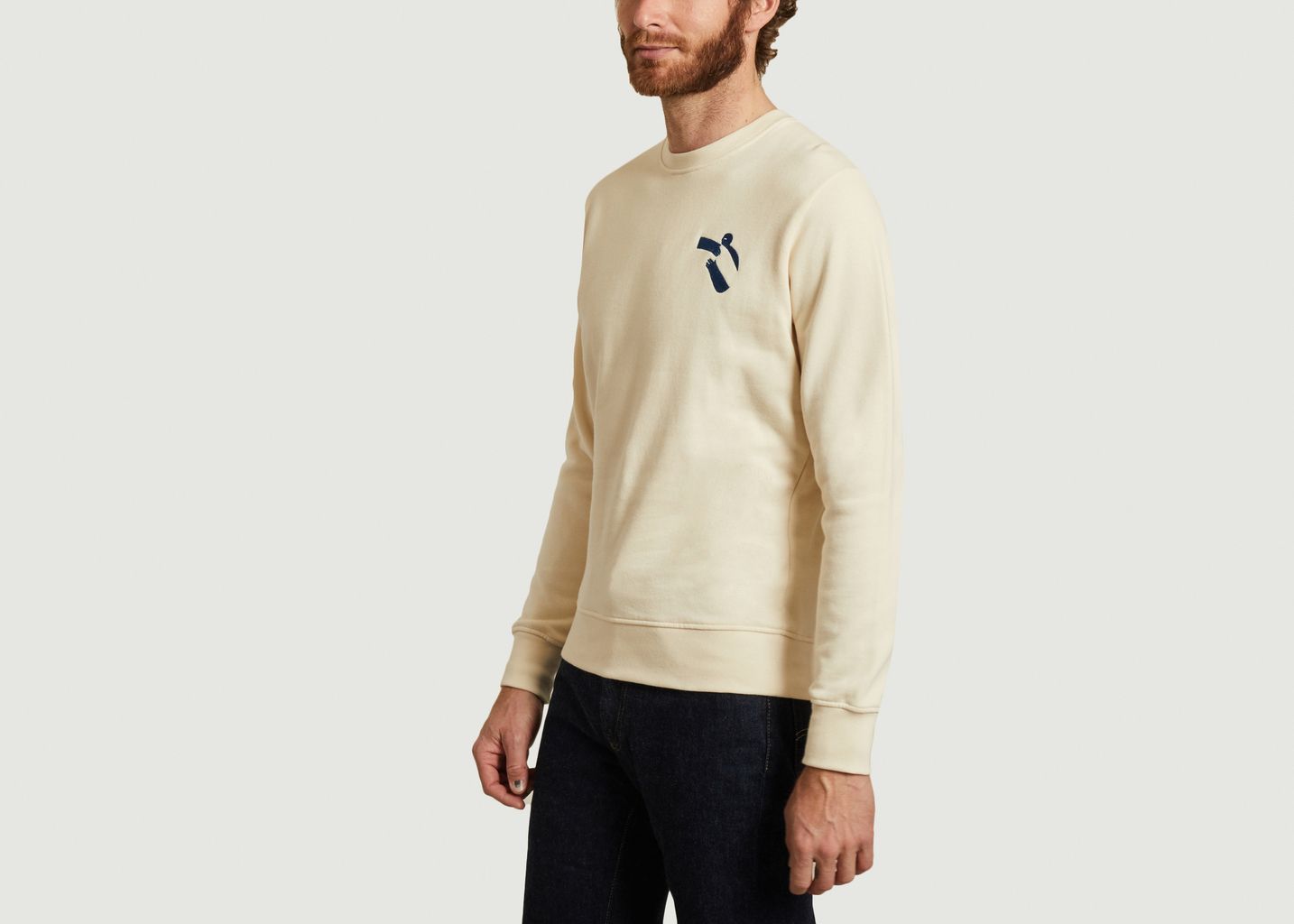 Sweatshirt en coton bio avec broderie Hug - Olow