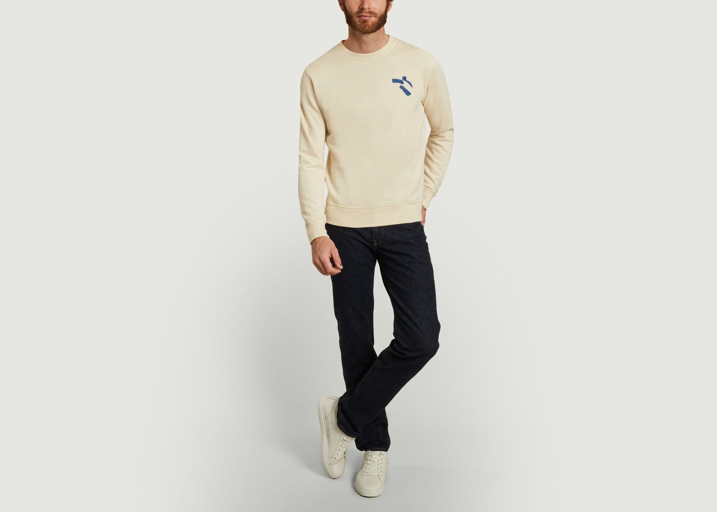 Sweatshirt en coton bio avec broderie Hug - Olow