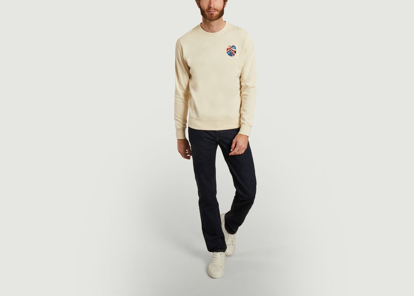 Sweatshirt en coton bio avec broderie Monstera - Olow