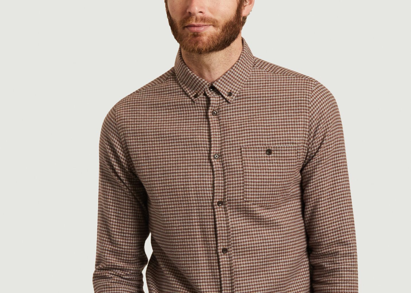 Hermann houndstooth pattern flannel shirt - Olow