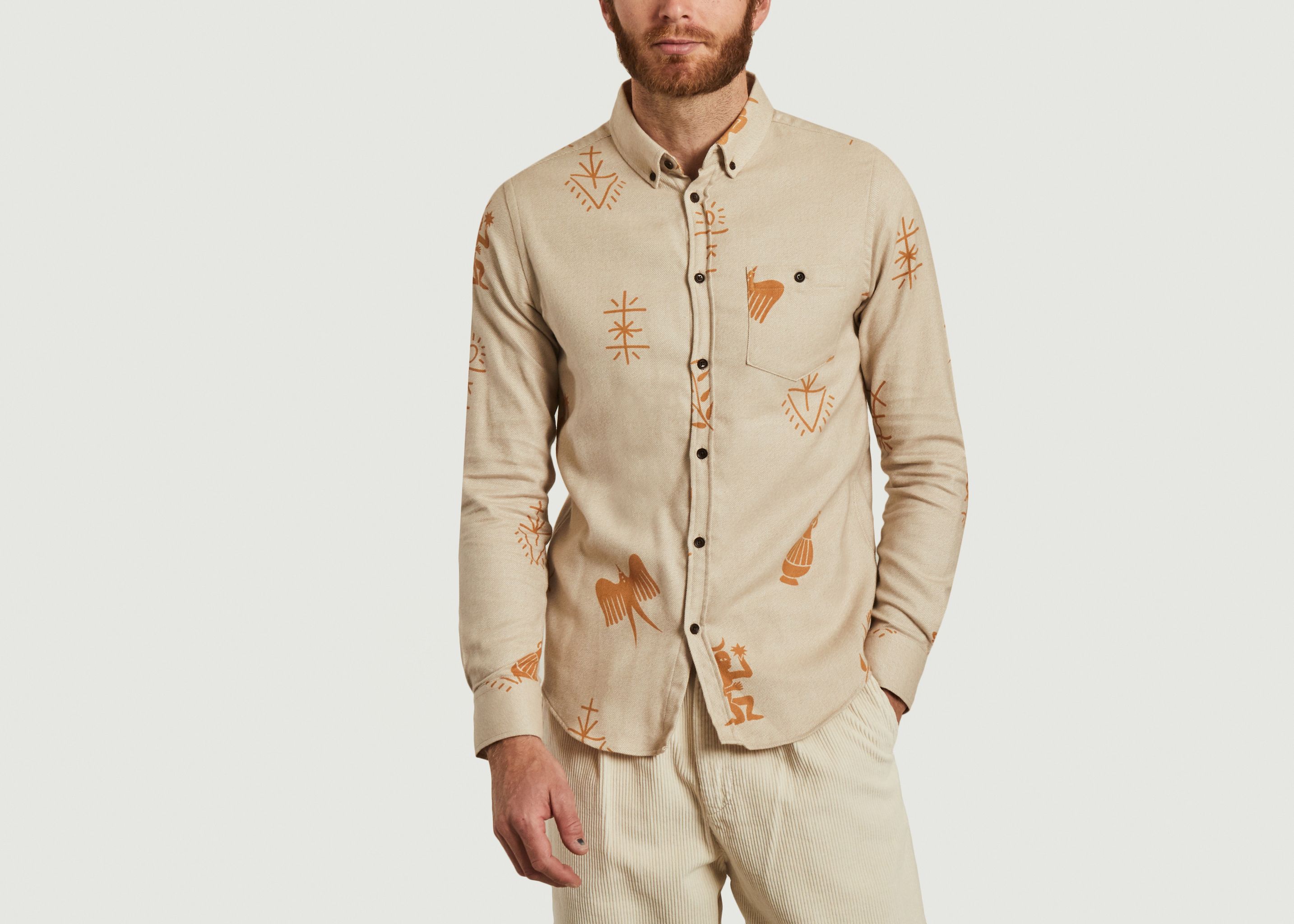 Hiero Hemd aus bedrucktem Baumwollflanell - Olow