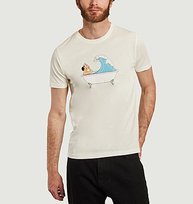 T-shirt en coton bio imprimé Bath