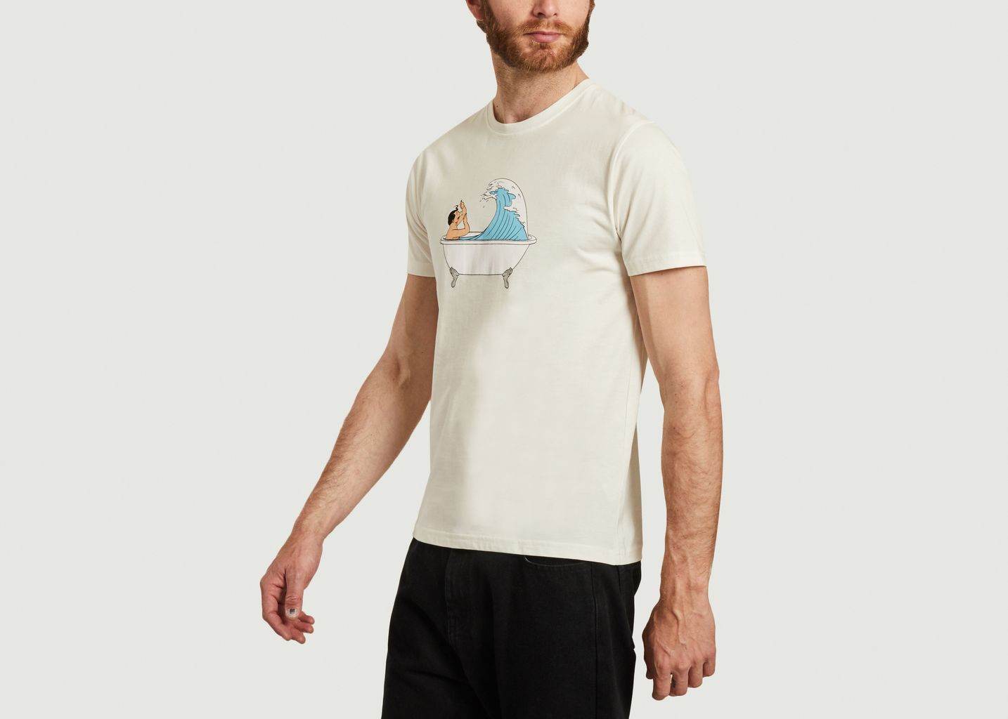 T-shirt en coton bio imprimé Bath - Olow