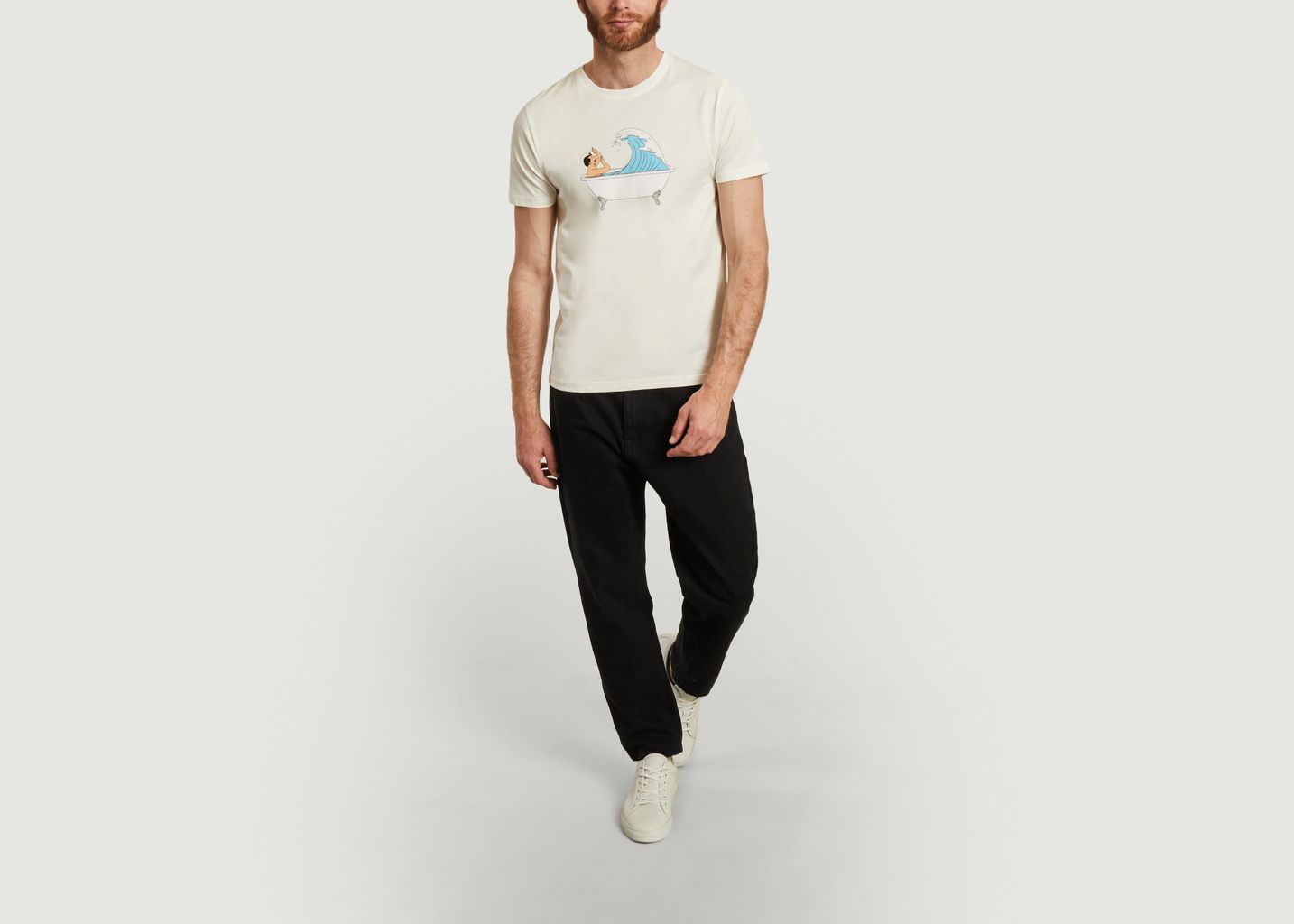 T-shirt en coton bio imprimé Bath - Olow
