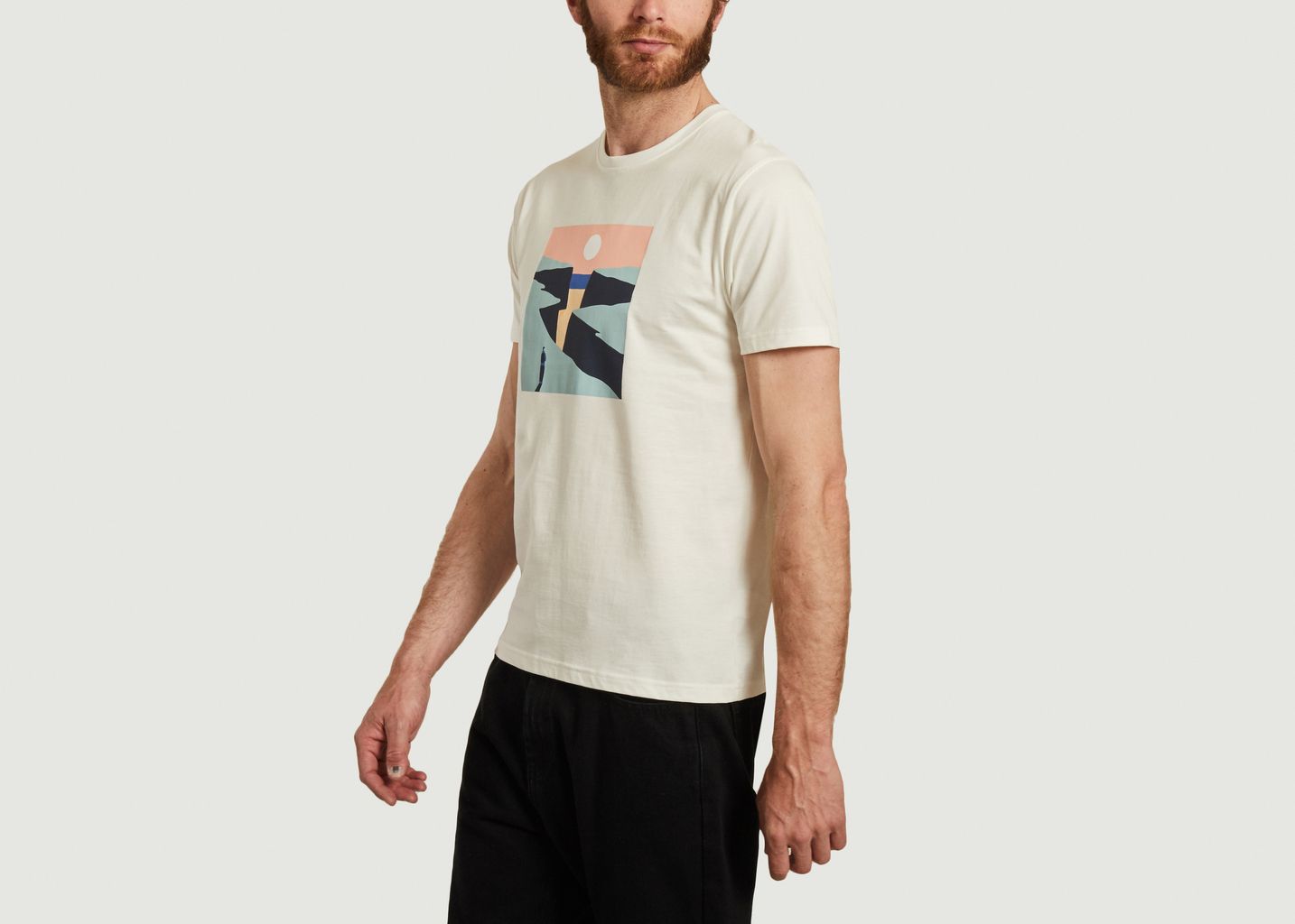 T-shirt en coton bio imprimé Cliffs - Olow