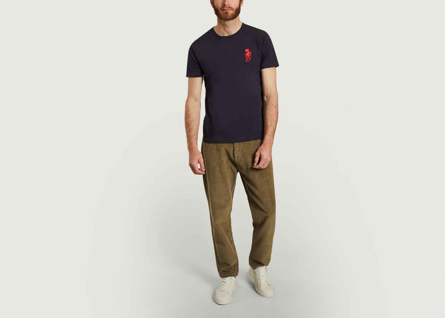 T-shirt en coton bio avec broderie Inktopus - Olow