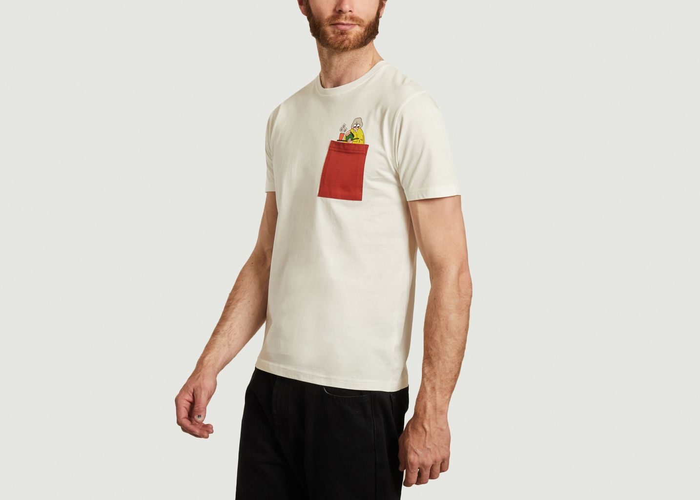 Mamy organic cotton t-shirt with pocket and print - Olow