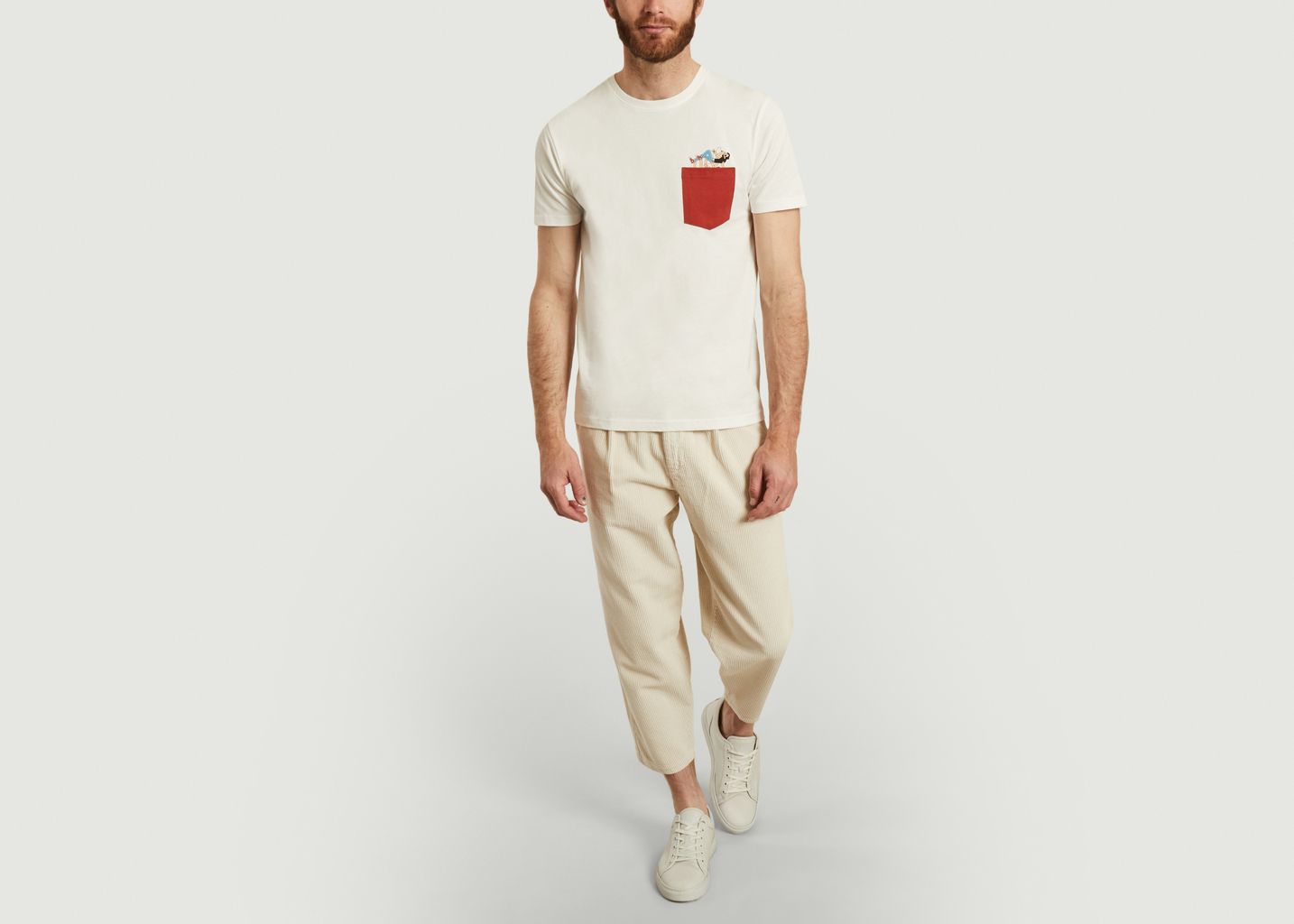T-shirt avec poche et imprimé en coton bio Slam - Olow