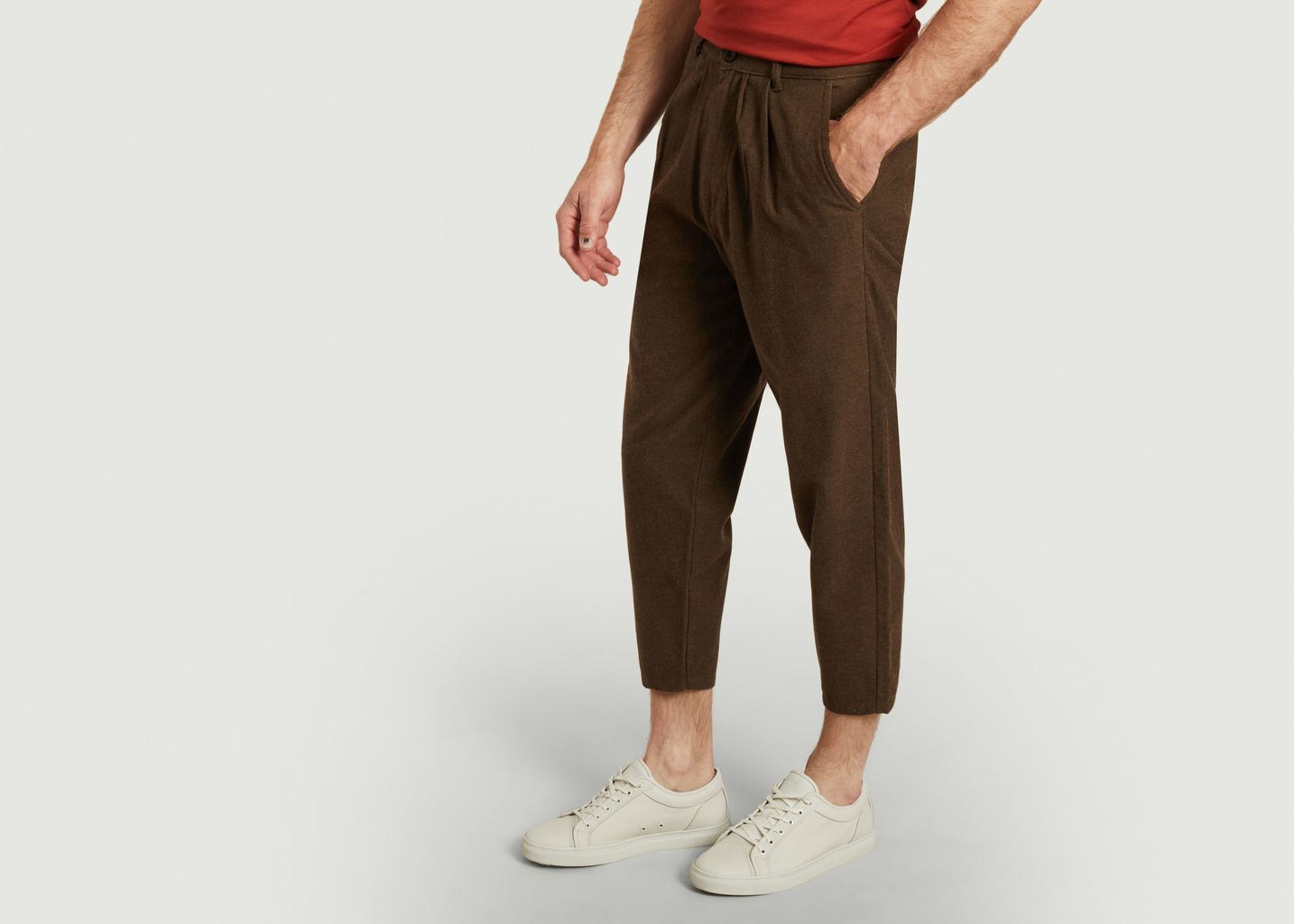Pantalon en coton et laine 7/8e Swing - Olow