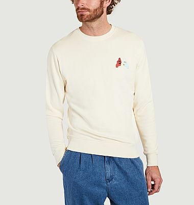 Sweatshirt Romance aus Bio-Baumwolle mit Madi-Stickerei