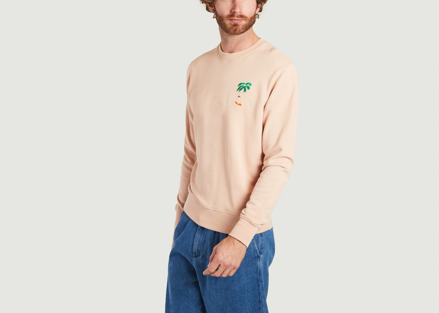 Sweatshirt Skatepalm en coton bio broderie Kristina Micotti - Olow