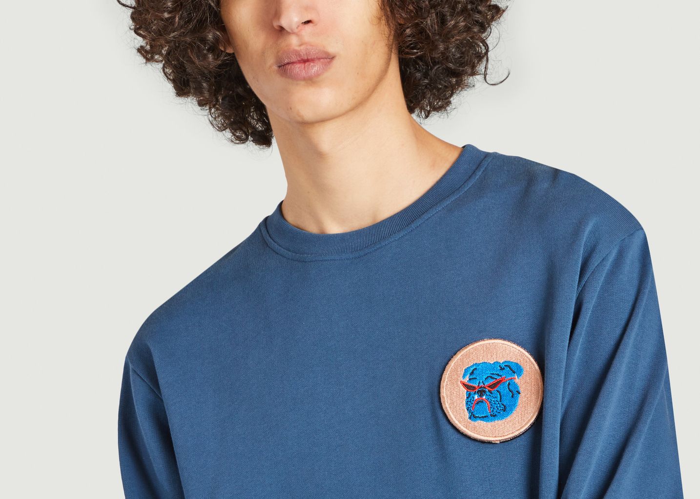 Scratchy Sweatshirt mit 3 bestickten Patches zum Aufkletten - Olow
