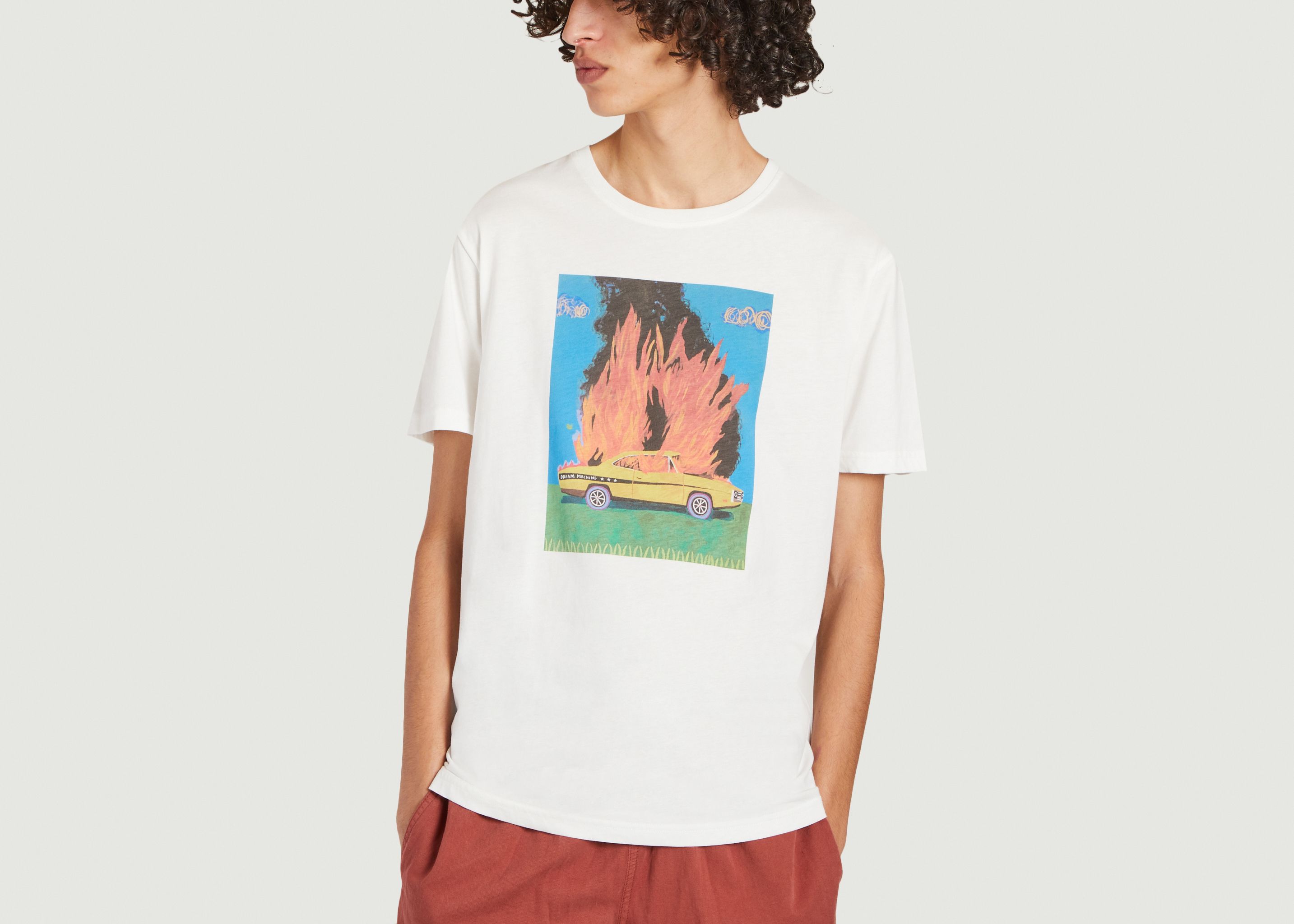 Dream Machine T-shirt in organic cotton with Alan Fears print - Olow