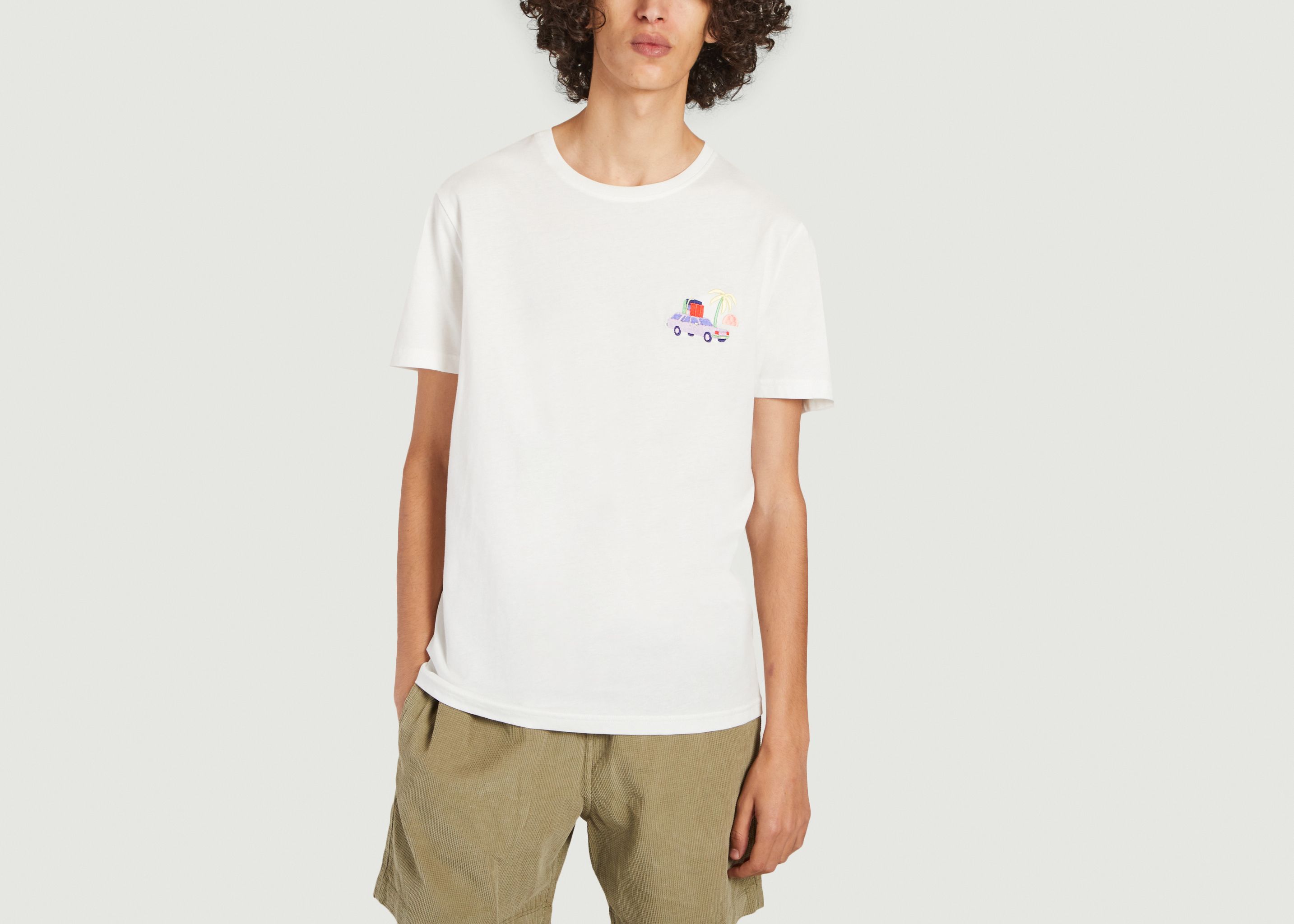Organic cotton t-shirt embroidered with Tonton du bled x Elsa Martino - Olow