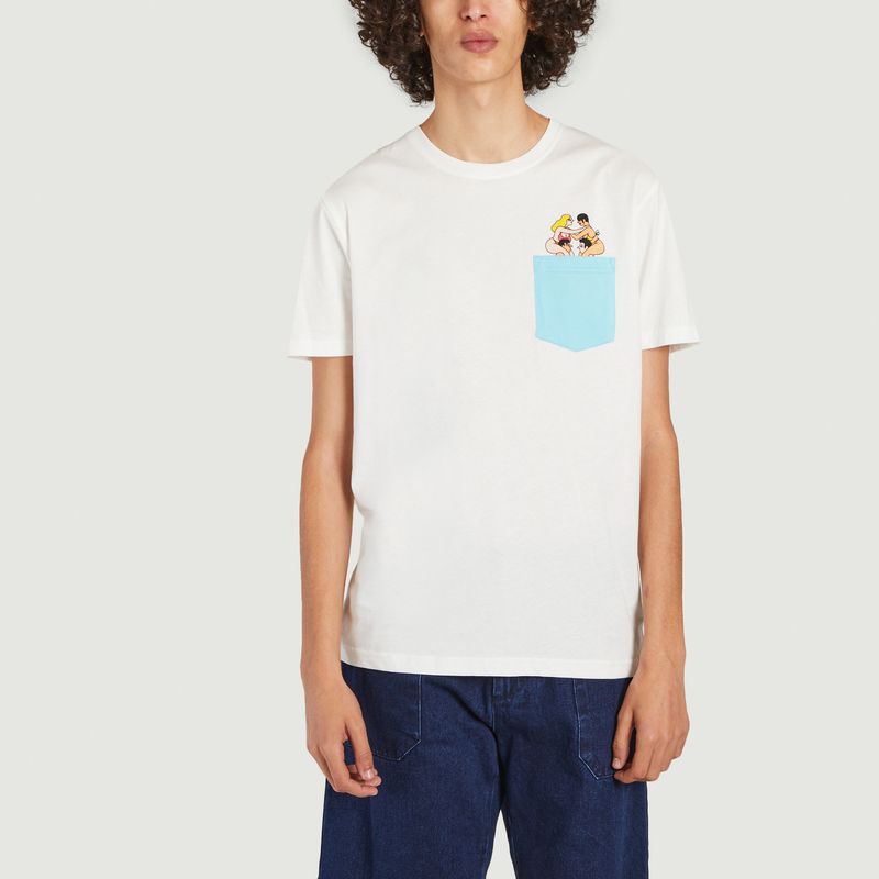 T-shirt en coton bio imprimé Water Battle x Simon Landrein - Olow