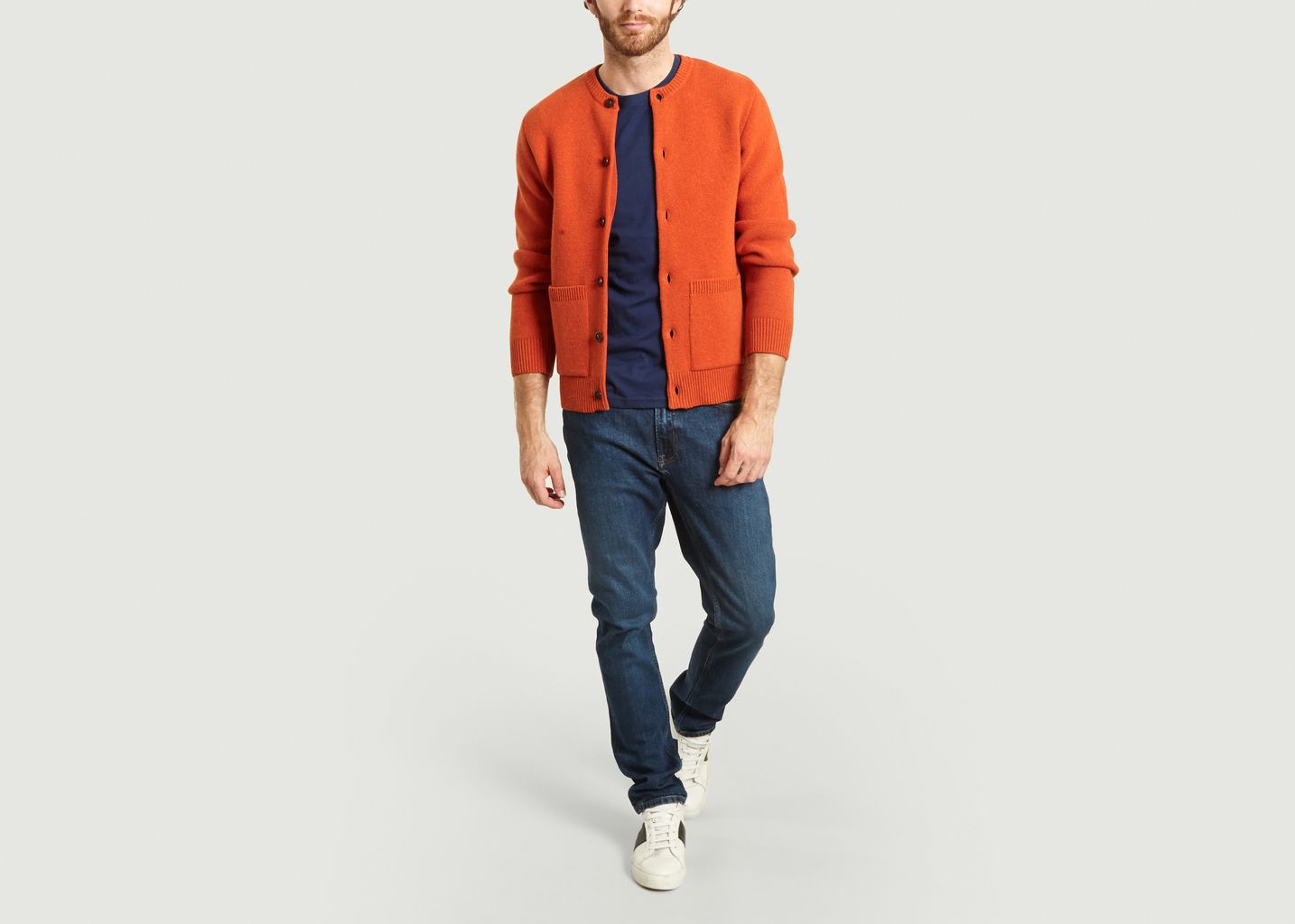 Cardigan boutonné à poches - Olow