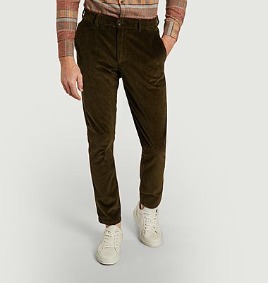 Pantalon chino en velours côtelé