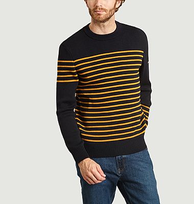 Pull rayé en laine vierge Drukkin Olow x Saint James