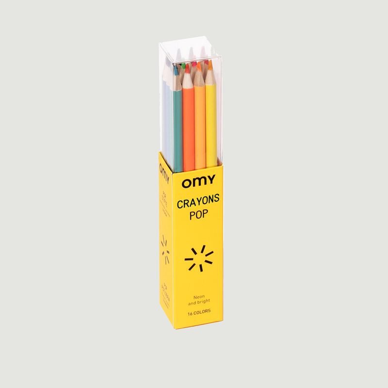 12 Crayons de Couleur Pop - Omy