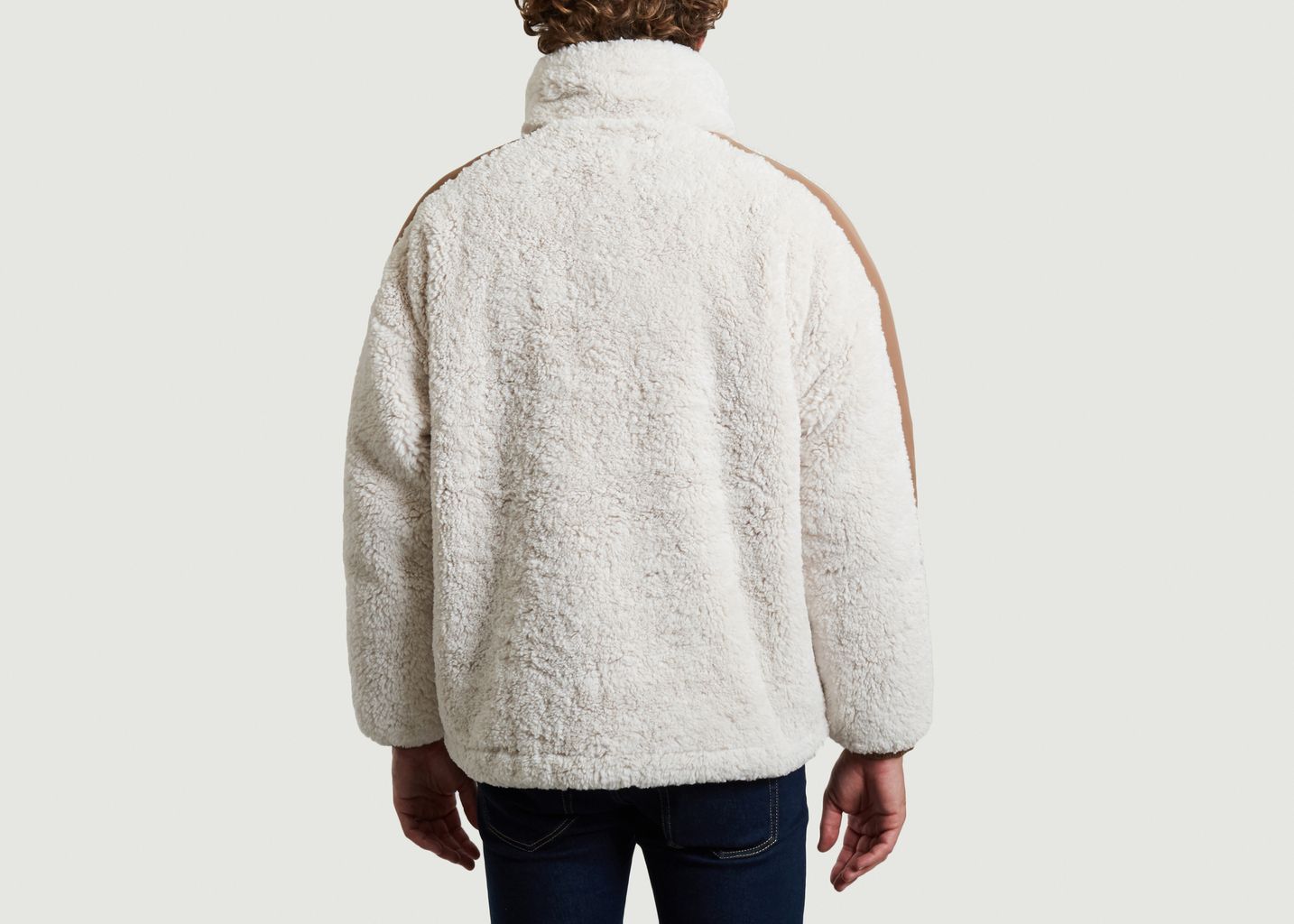 Sweatshirt 5018 oversize en fausse fourrure blanc - OOF WEAR