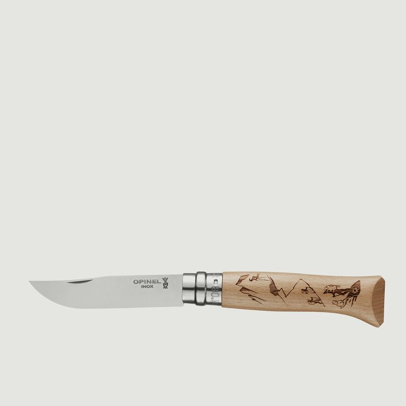 Couteau N°8 Gravure Montagne - Opinel