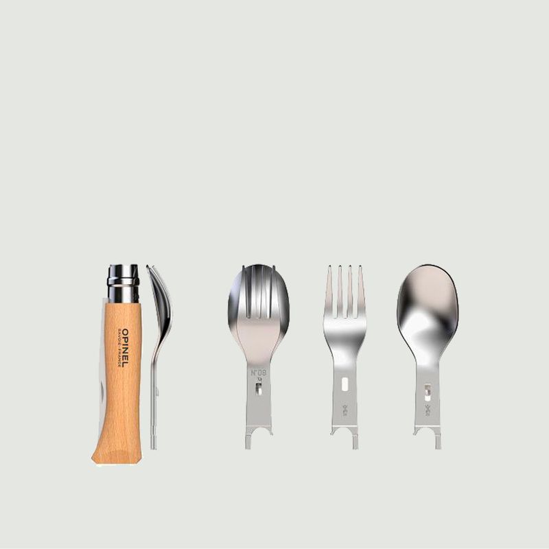 Picnic cutlery and napkin set + Opinel x Franck Fontana - Opinel