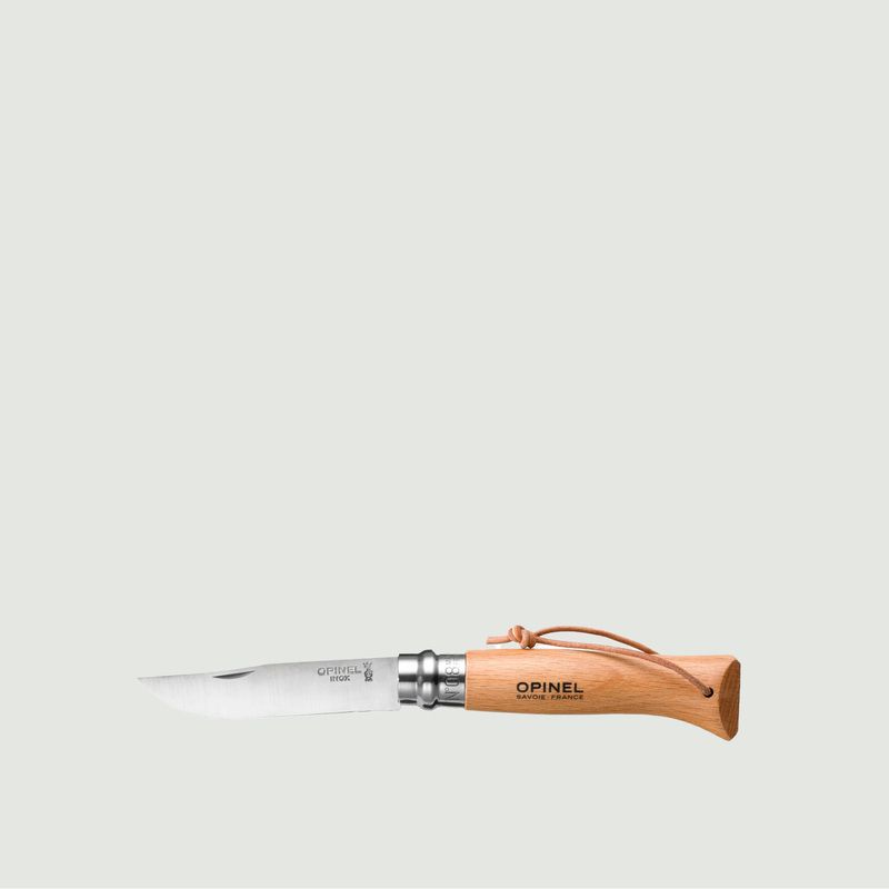 N°08 baroudeur knife, leather binding - Opinel