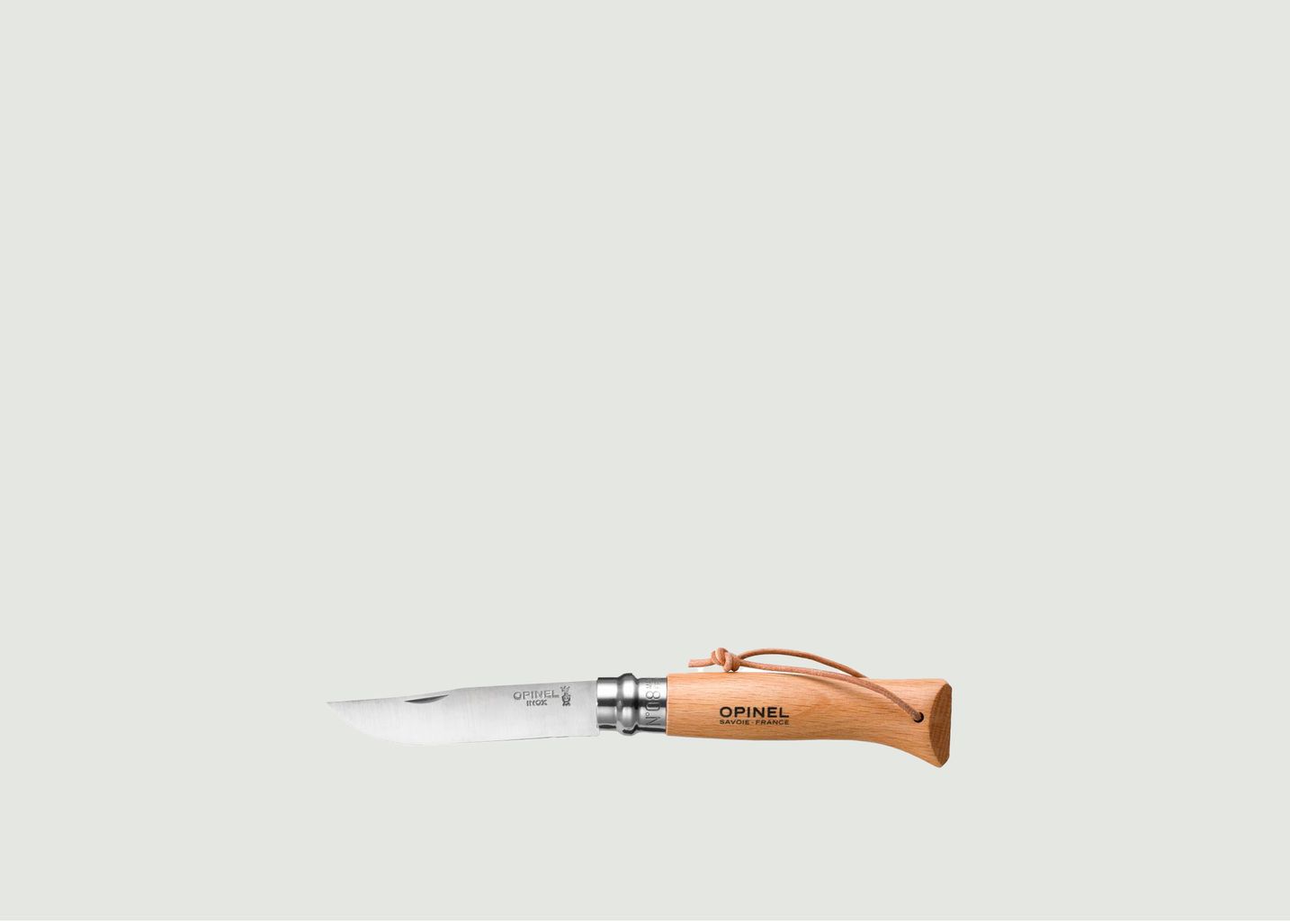 N°08 baroudeur knife, leather binding - Opinel