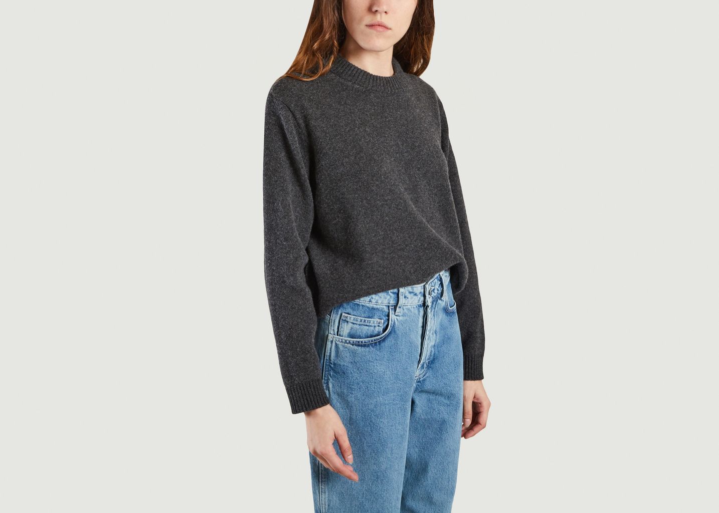 Pull tricoté en laine recyclée - Organic Basics
