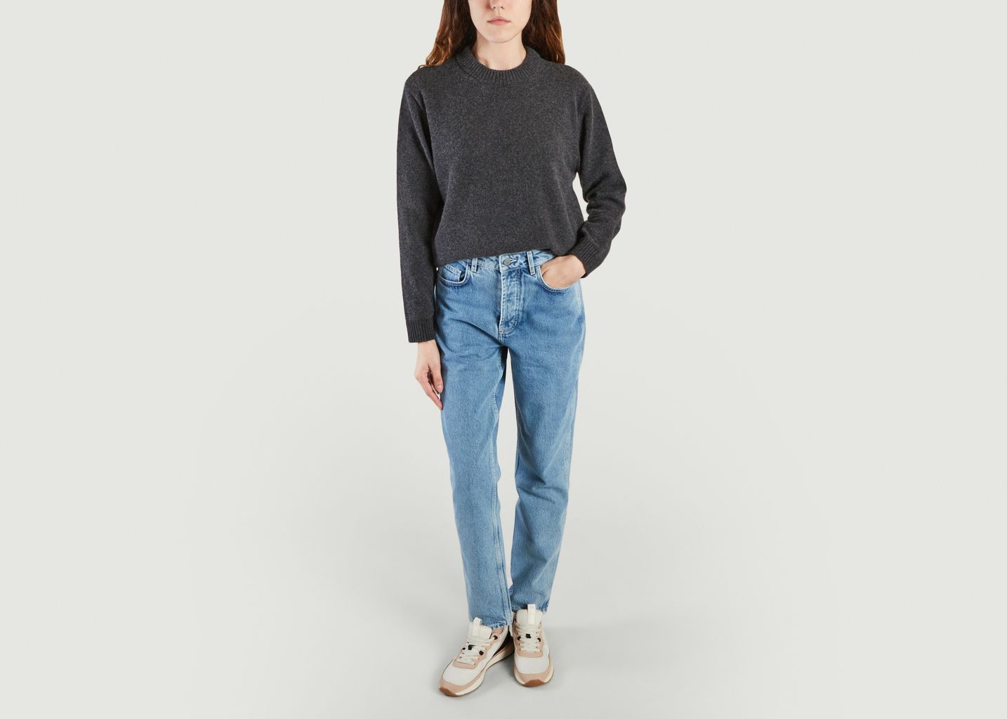 Pull tricoté en laine recyclée - Organic Basics