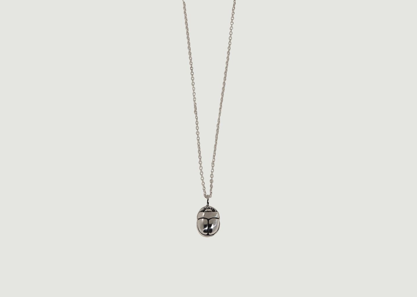 Silver mini beetle necklace - Pamela Love