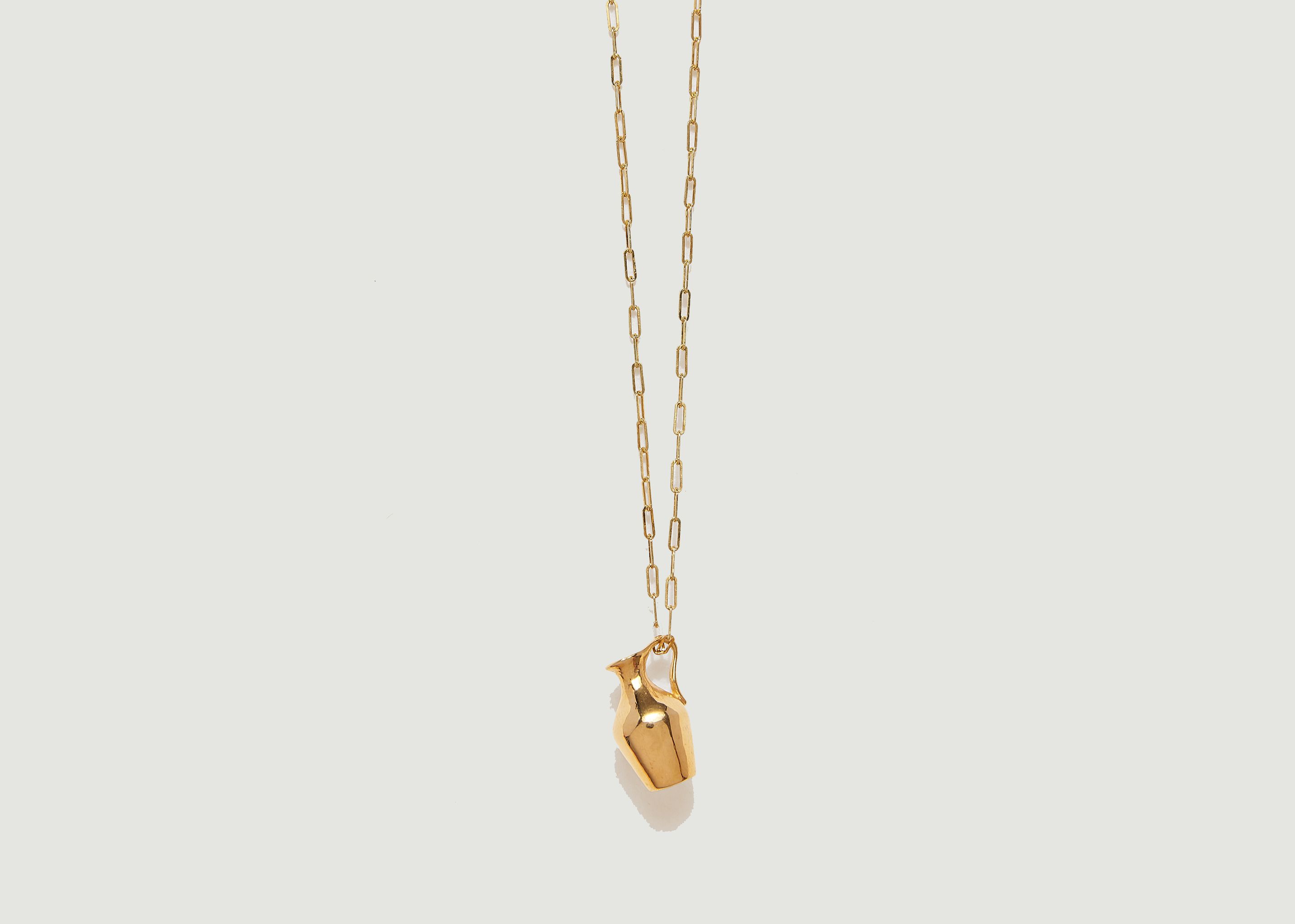 Vessel gold plated brass pendant necklace - Pamela Love