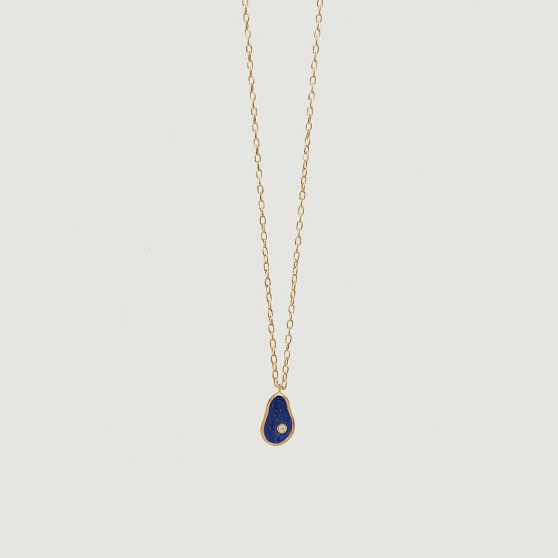 Pilar II gold plated brass chain necklace with pendant - Pamela Love