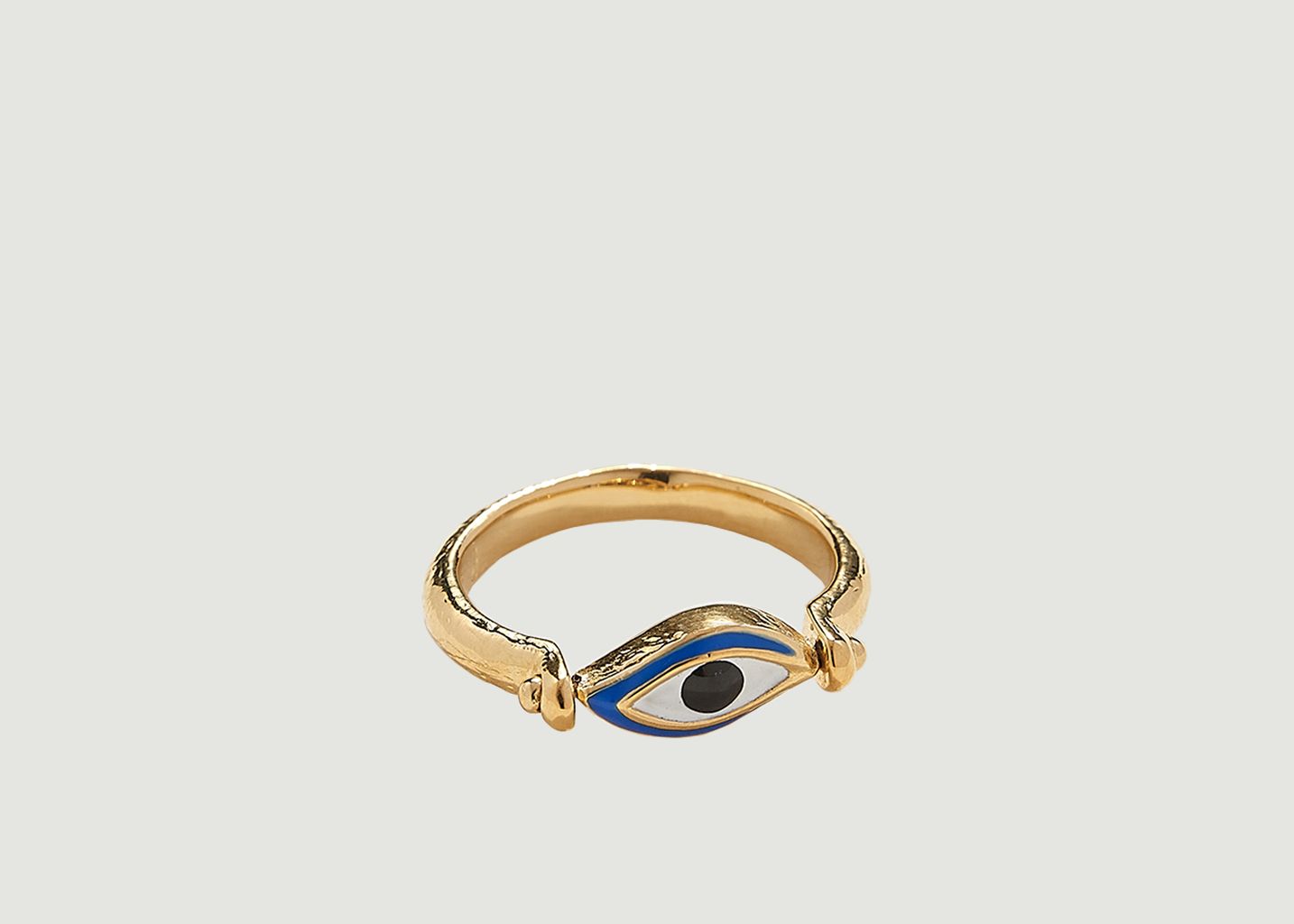 Gold plated brass and enamel eye ring - Pamela Love