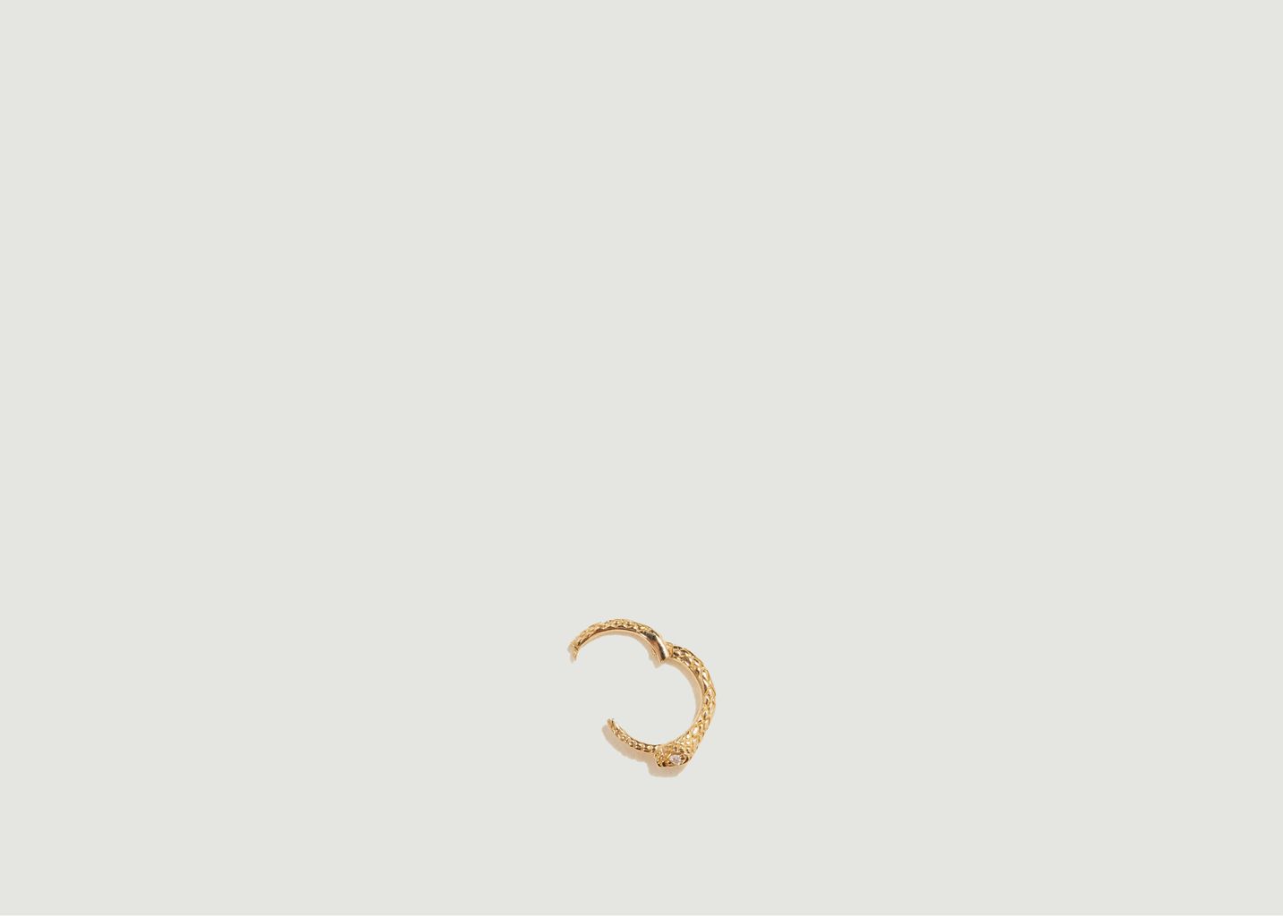 Piercing ou boucle d'oreille solo en or Serpent Huggie Clicker 6.5mm - Pamela Love