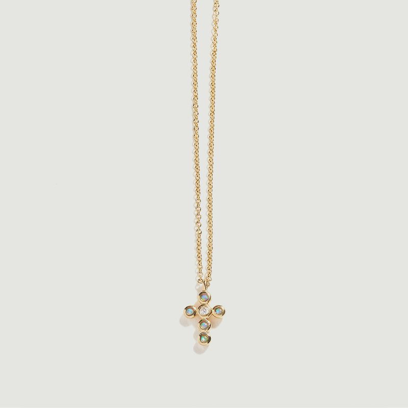 Gold necklace cross xs - Pamela Love