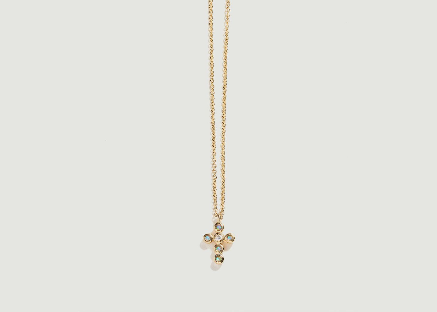 Gold necklace cross xs - Pamela Love