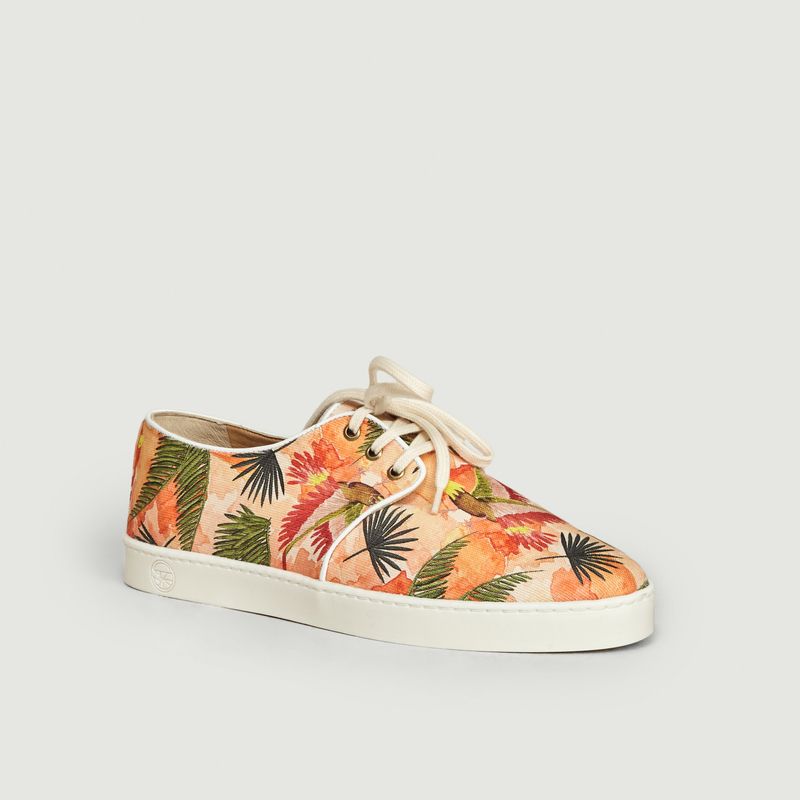 Libreville wax canvas sneakers - Panafrica