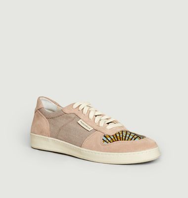 Sneakers en daim et toile Sahara