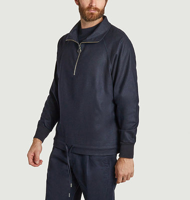 Sweatshirt col zippé